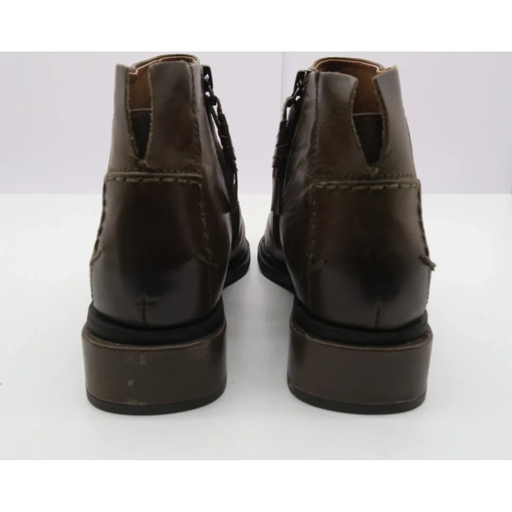 Sarto by Franco Sarto A-Nemi Olive Brown‎ Leather Ankle Boots Women 10M